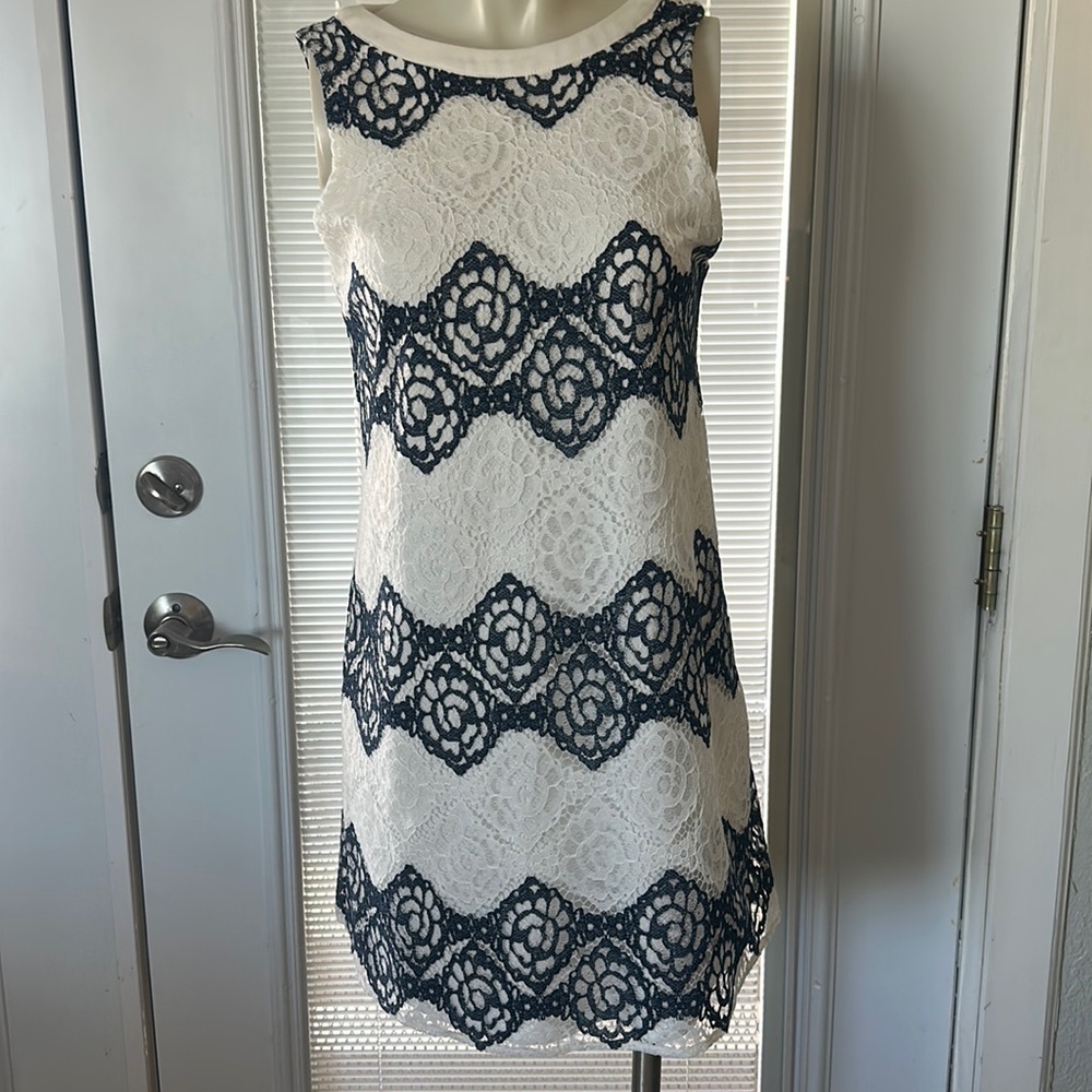 Annabella summer dress Ivory white Blue